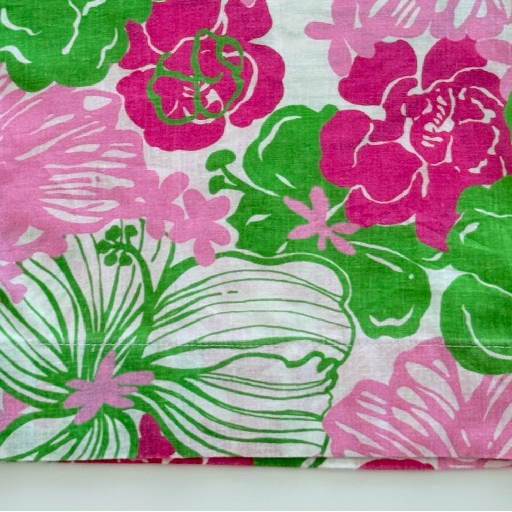 Lilly Pulitzer Floral Pink & Green & White Linen & Cotton Floral Pants‎ Size XS - Picture 5 of 10